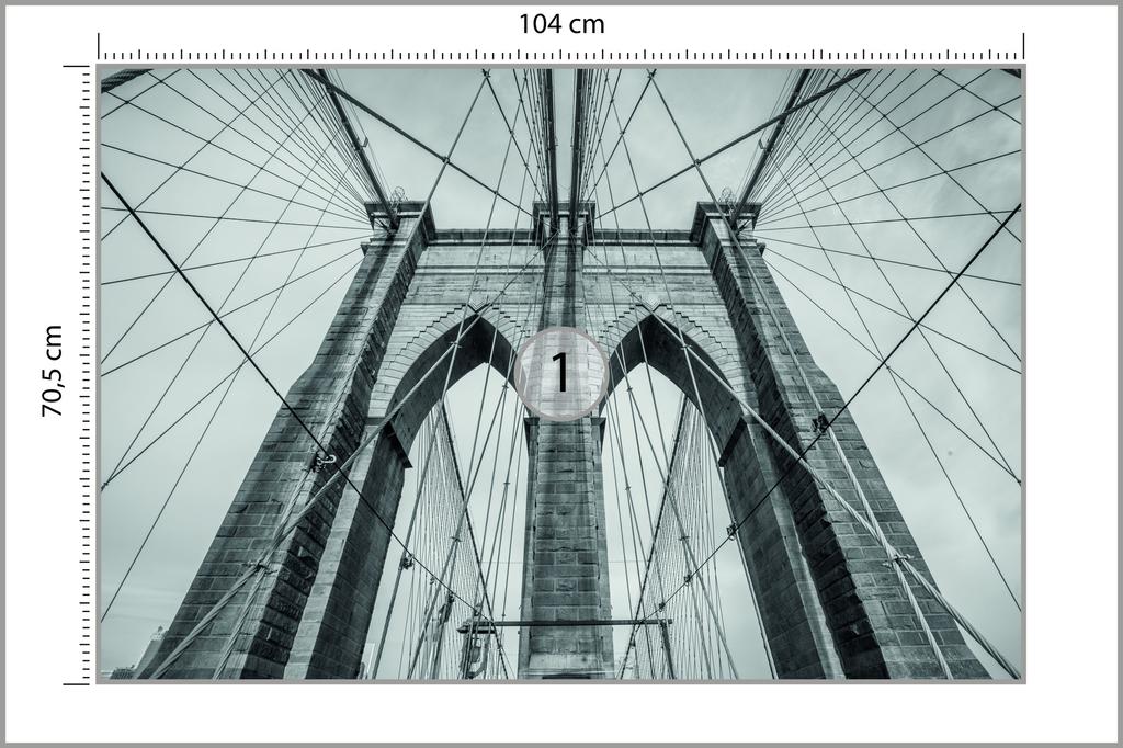 Photomural Brooklyn Bridge Smooth Vinyl 104x70.5