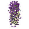 1 PCS Artificial Flowers For Outdoors Faux Plants Silk Morning Faux Flowers With Leaves Realistic Hanging Petunias Plants For Home Garden Decor