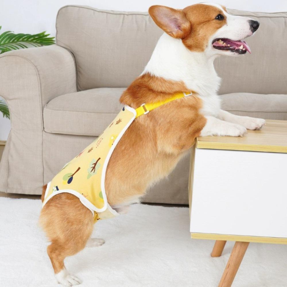 Adjustable Dog Physiological Pants Leak Proof Washable Dog Sanitary Panties Shoulder Straps Dog Shorts Incontinence