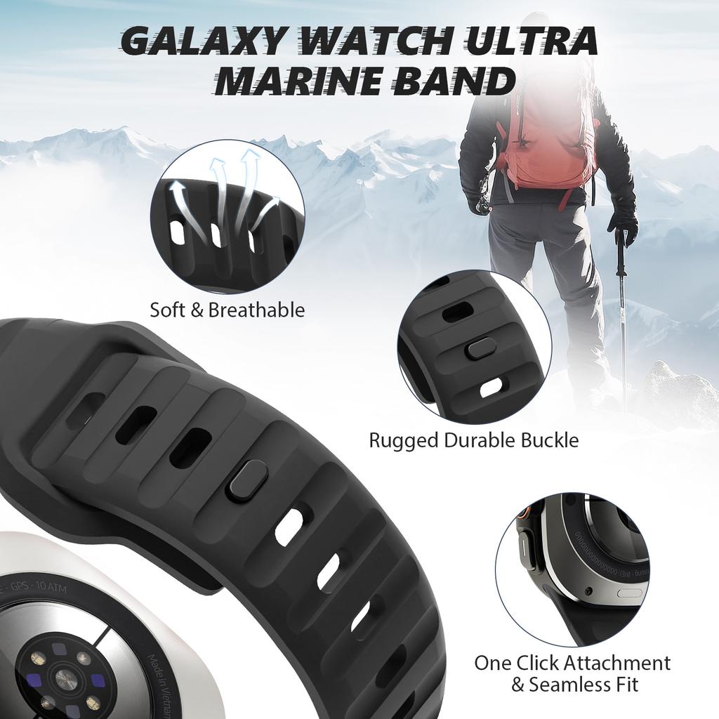 Sportowy Silikonowy Do Samsung Galaxy Watch 7 Ultra Pasek 47mm Akcesoria correa Bransoleta Do Samsung Galaxy Watch ultra pasek 47 mm
