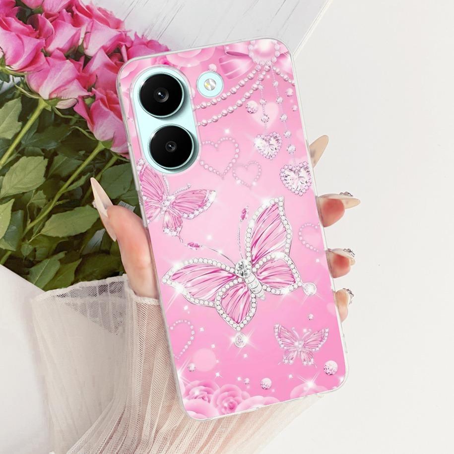 Case For Xiaomi Poco X8 Pro Max Cover Popular Flower Soft Silicone Transparent TPU Bumper For Xiaomi Poco X8 Pro X8ProMax Fundas