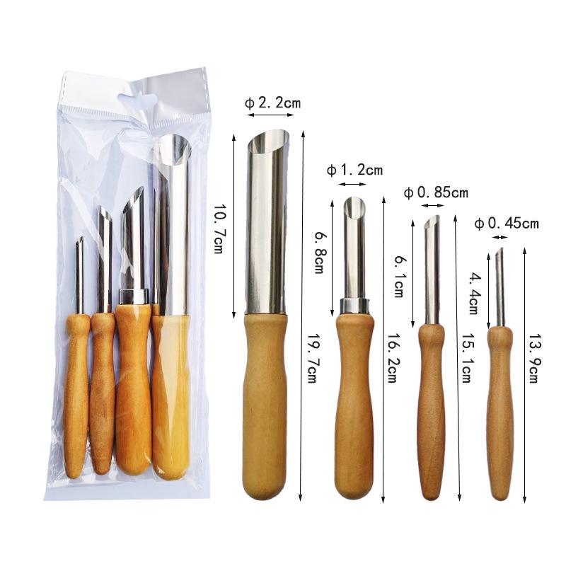 

Инструменты для гончарной глины: Набор из 4 круглых пробойников для полимерной глины и художественной лепки