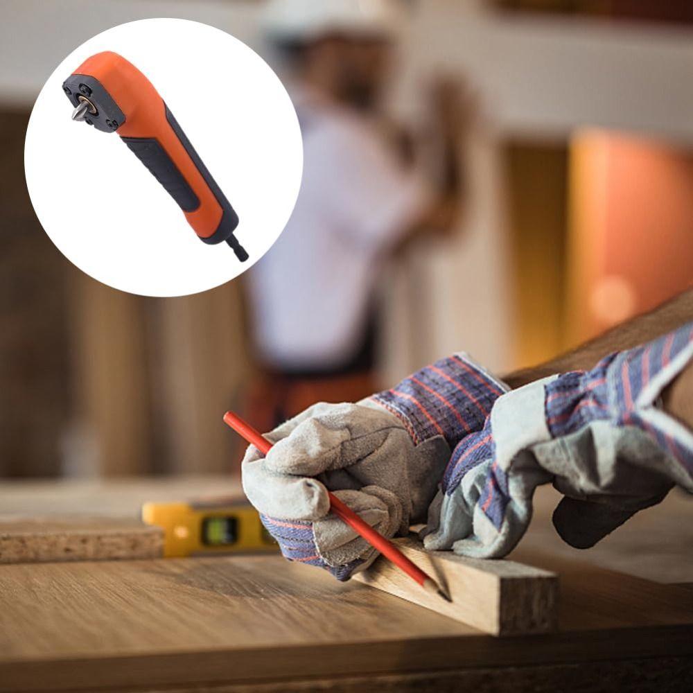 Bend 90 Degrees Right Angle Extension Driver Powerful Corner Device  1/4" Hex Wrench Drill Bit