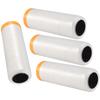 4 Rolls Clear Plastic Sheeting 4.9X 65.5 Ft Pre-Taped Masking Film Drop Cloths For Painting Automotive Painting Covering-B61B