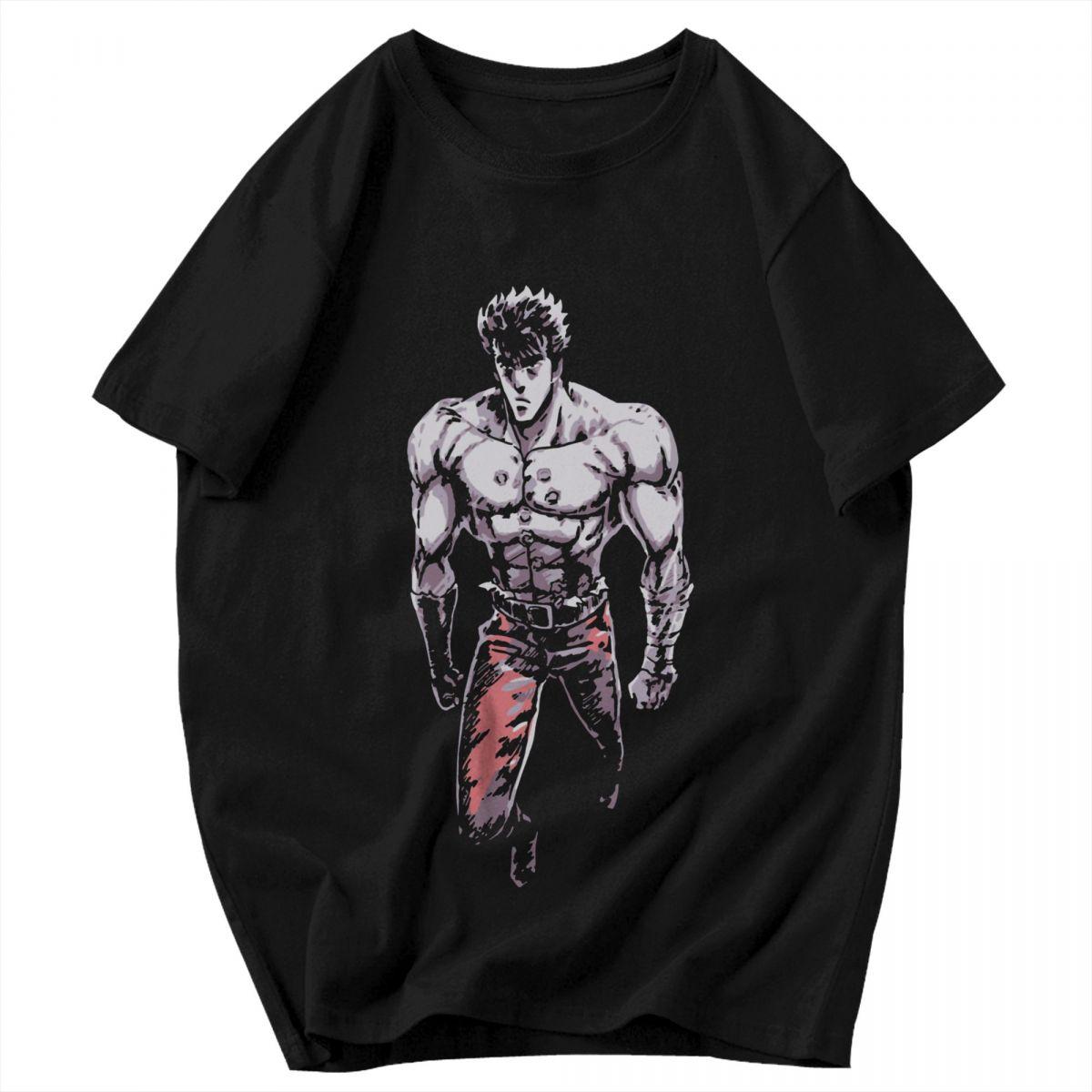 Men T Shirt Hyakuretsu Ken Kenshiro Fist Of The North Star Pops Y2K Graphic Tees Unisex Clothing T Shirts S
