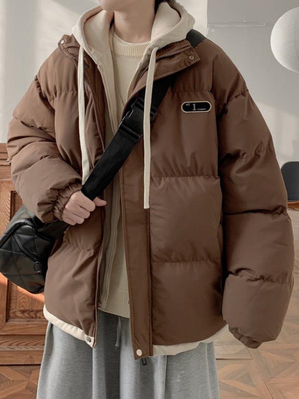 Boys' Winter Cotton Set: Faux Two-Piece Jacket & Warm Coat