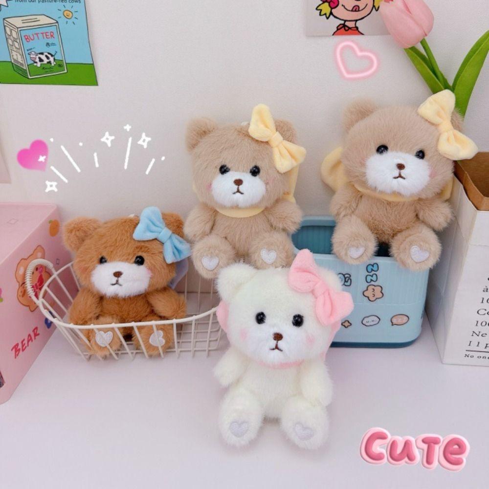 PP Cotton Bear Doll Plush Key Chain Soft Bear Plush Doll Toy Stuffed Bear Pendant  Party Supplies