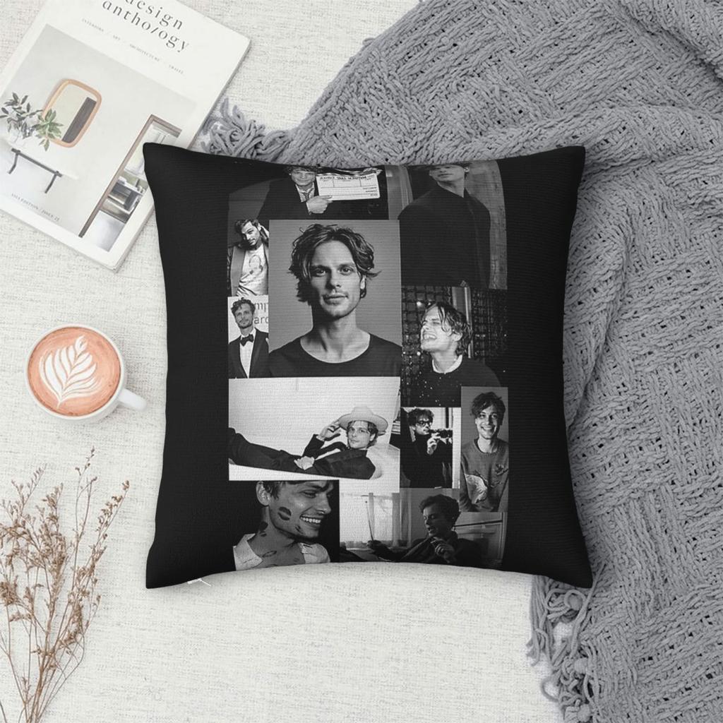 Matthew Gray Gubler Square Pillowcase Polyester Linen Velvet Printed Zip Decorative Pillow Case Home Cushion Cover