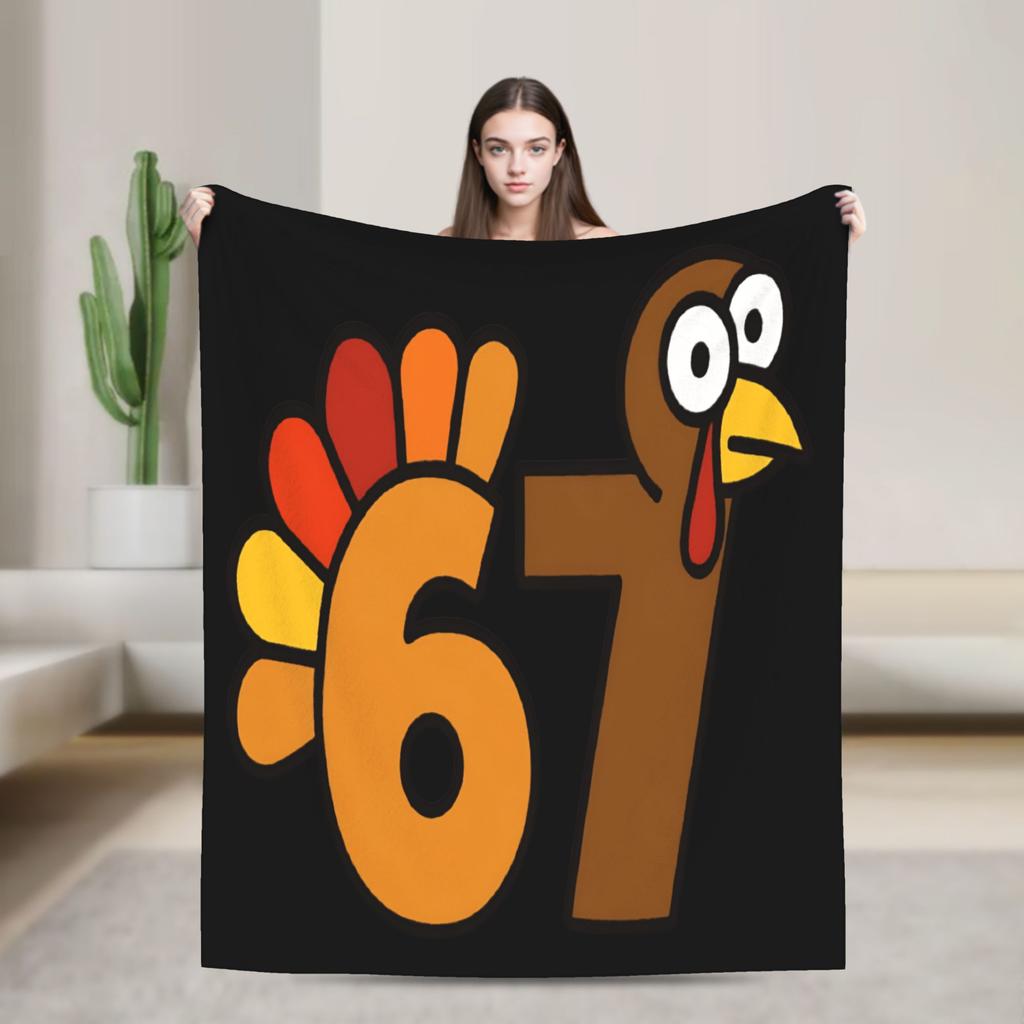 67 Six Seven Meme Mom 67 Meme Plush Blanket Kids Adult  Flannel Throw Blanket For Couch Bed Super Warm Bedspread Gift Idea