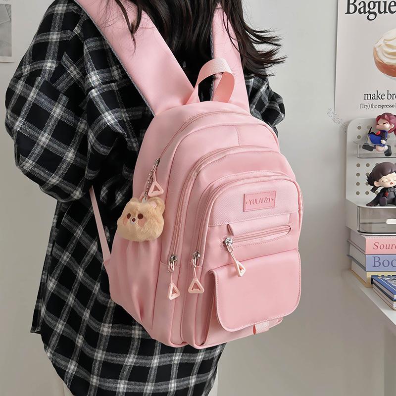 Schoolbag high-value junior high school large-capacity schoolbag female high school college student niche backpack simple versatile computer backpack
