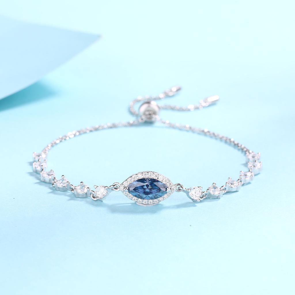 S925 Sterling Silver Moissanite Bracelet for Women Fashionable Simple Pt950 Gold Plated Exquisite Adjustable Bracelet