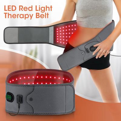 Tragbarer Rotlichttherapiegürtel mit 120 LEDs - 660nm/850nm Heizkissen zur Linderung von Rückenschmerzen und zur Muskelregeneration