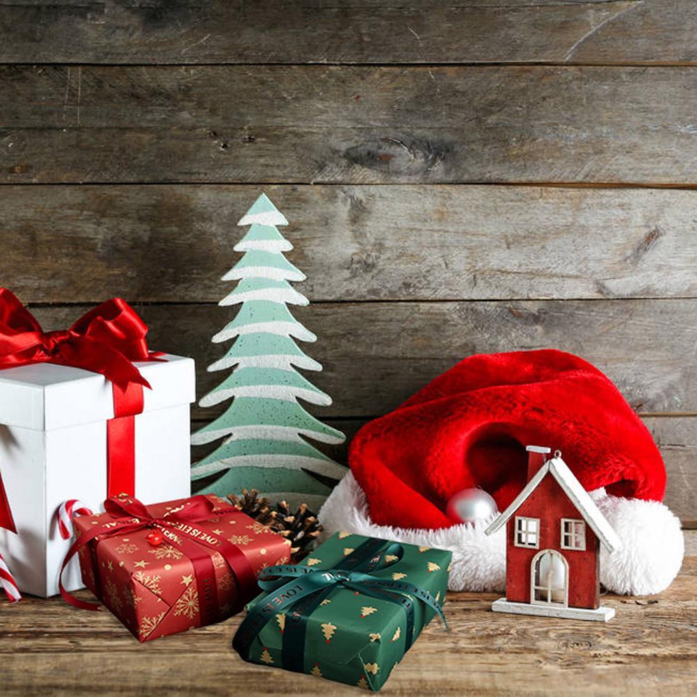 Weihnachten Kraft Geschenkpapier Weihnachten Elemente Kollektion Doppelseitiges Geschenkpapier Weihnachtsgeschenkbox Dekoration