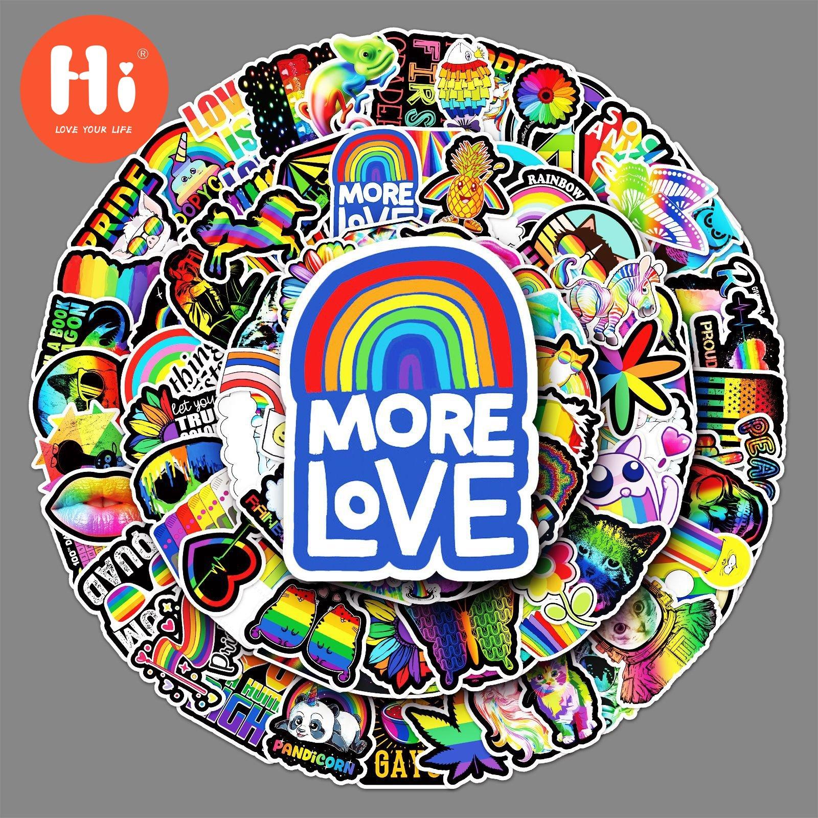 

100 красочных мультяшных наклеек для ноутбуков, автомобилей, скутеров, мотоциклов, наклеек для украшения багажника