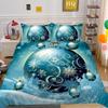 Christmas Digital Printing 3D Printing Polyester Pillowcase Quilt Cover Two Or Three-Piece Set
