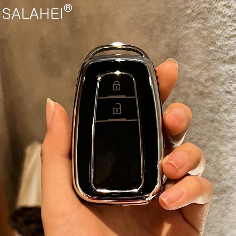 Full Cover Soft TPU Car Key Case For S1 Camry Corolla C-HR CHR Prado 2018 2017 Prius 2 Buttons Protection Auto Accessories JH0