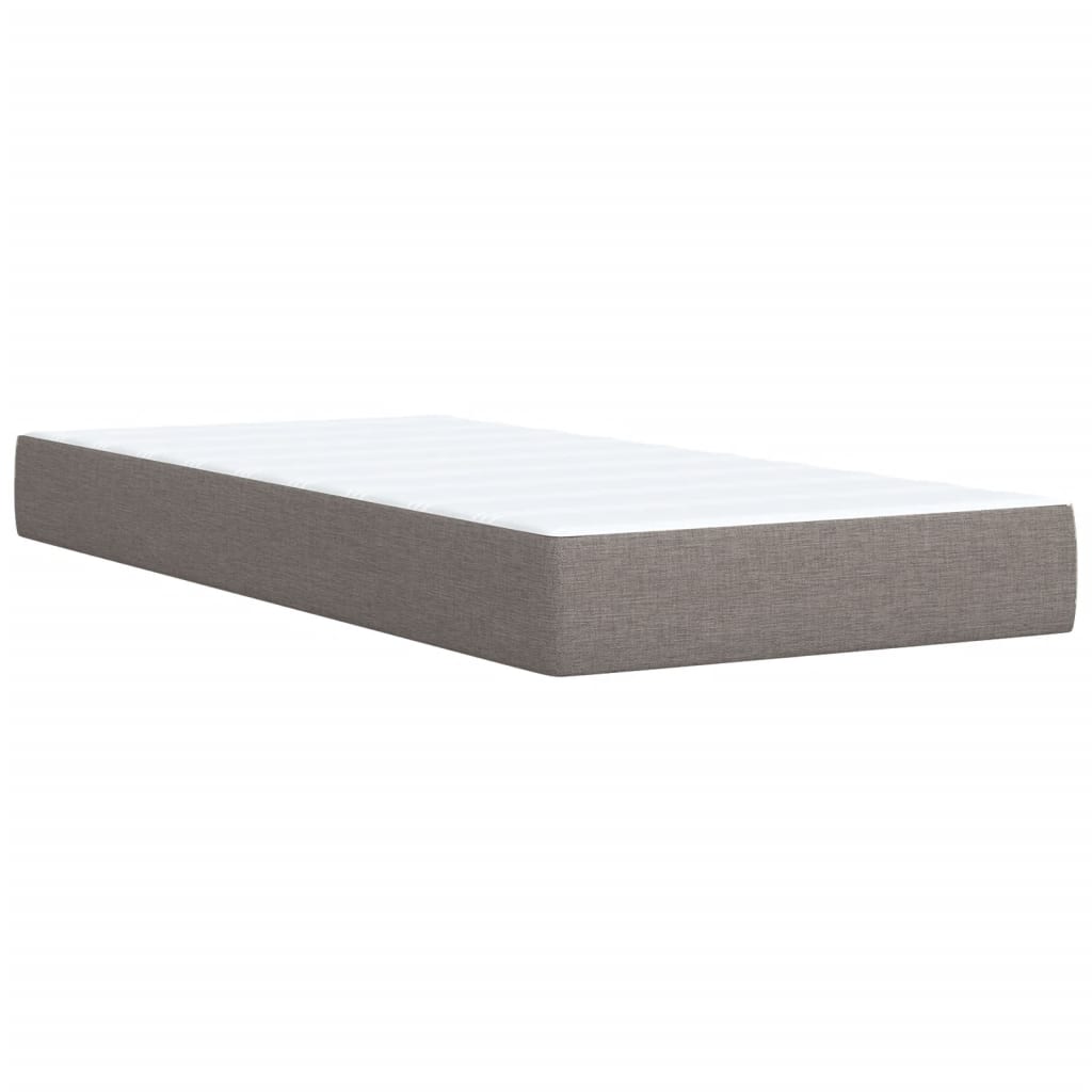 Box Spring Bed with Mattress Taupe 80 x 200 cm Fabric