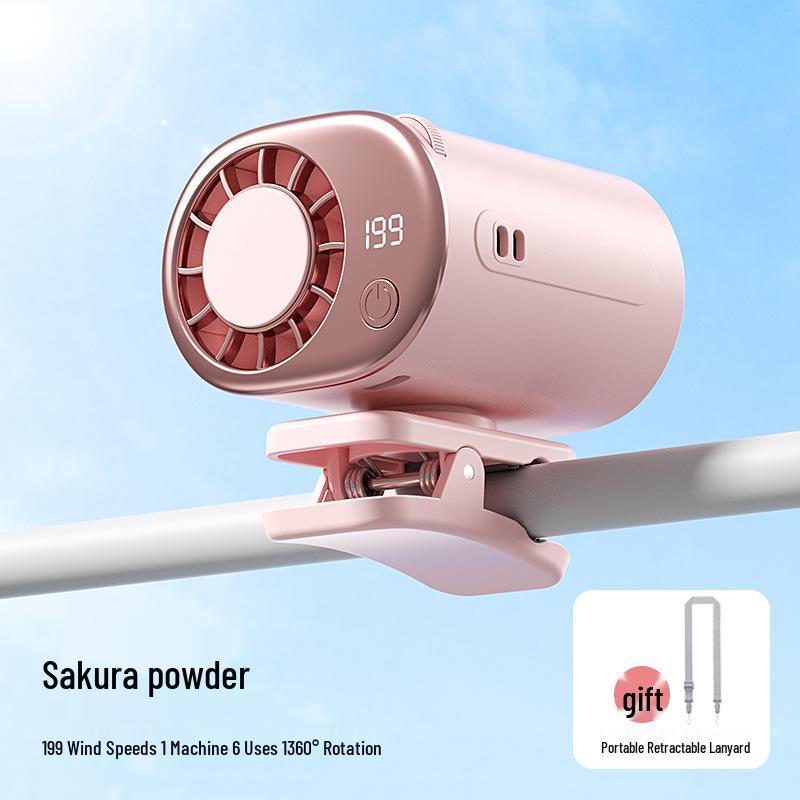 

High-Speed Multifunctional Handheld Cooling Fan with Waist Clip and Umbrella, Universal Outdoor Neck Hanging Fan 32