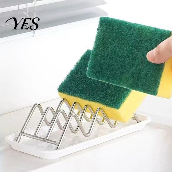 Durable Stainless Steel Soap Holder Holder, Drain Tray, Wave Shaped 2-3 Dual Sided Tray Soaps Sponge Organizer for Bathroom Shower Kitchen Countertops