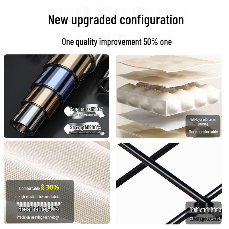 Portable High-Back U-Shaped Folding Moon Chair for Outdoor Leisure and Camping