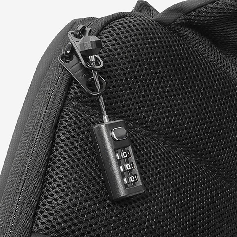 Creative Luggage Zipper Padlock 3 Digit Password Lock Mini Portable Travel Backpack Resettable Coded Lock Dormitory Cabinet Lock