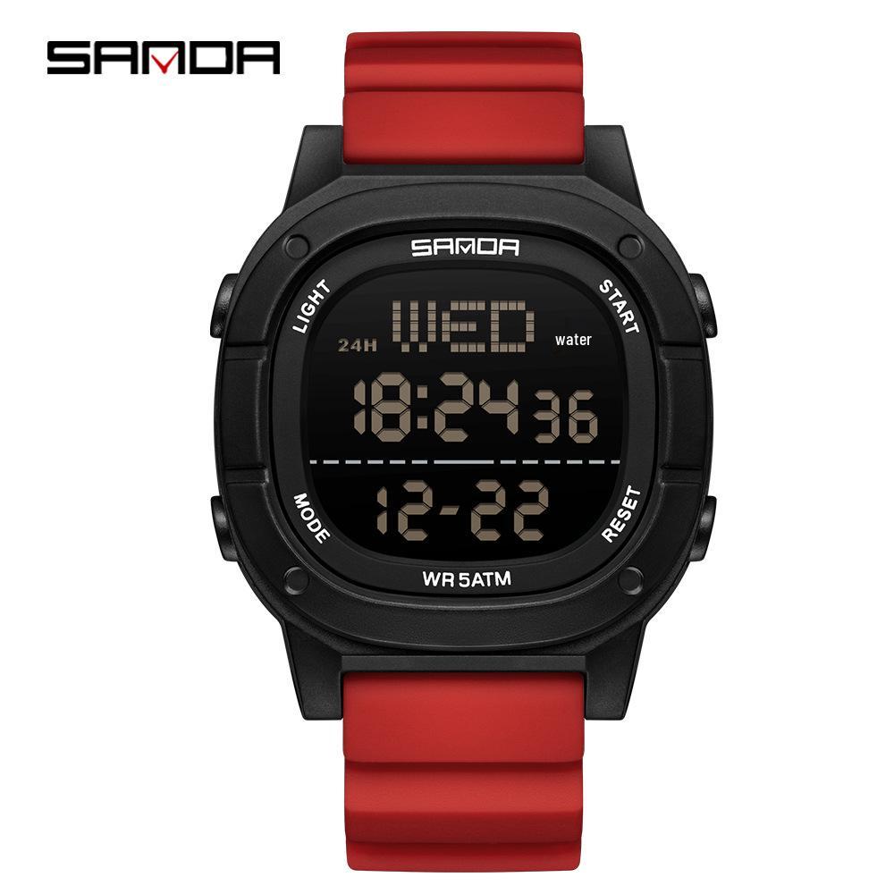 Sanda 9078: Luminous Waterproof Sports Watch for Teens and Adults with Alarm Feature