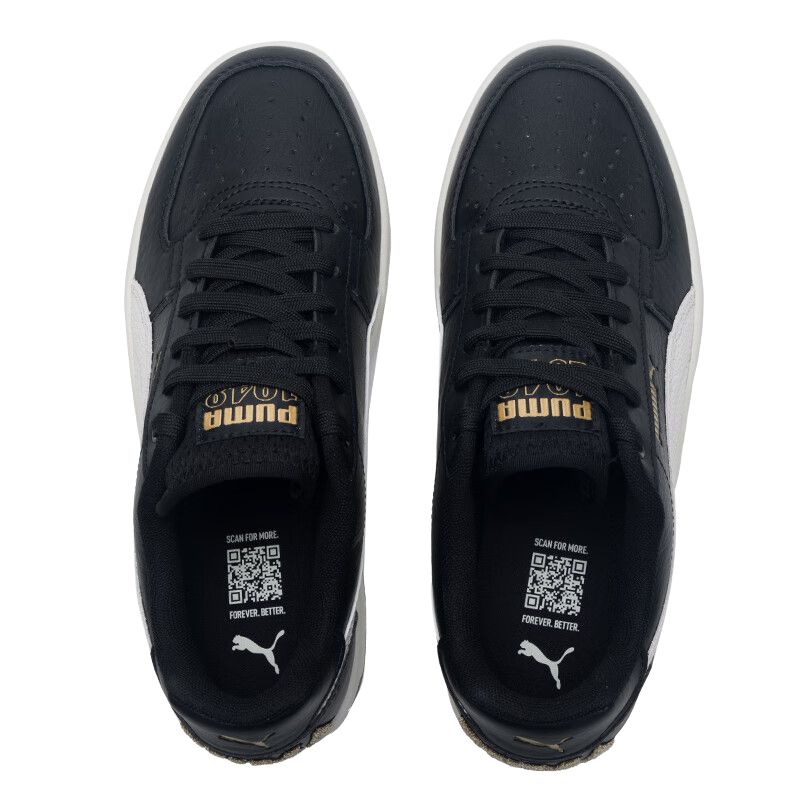 Puma Caven 2.0 Retro Club Baskets Basses Polyvalentes Confortables Amortissantes Durables Baskets Unisexe Noir Blanc 395082-04