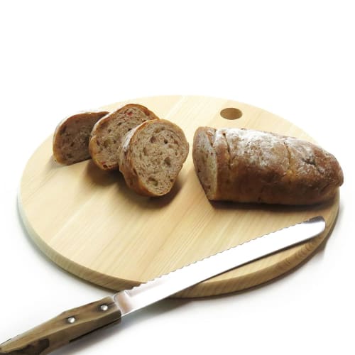 Tosa Ryu Shimanto Hinoki Round Cutting Board, Natural, 30cm, HC-2400