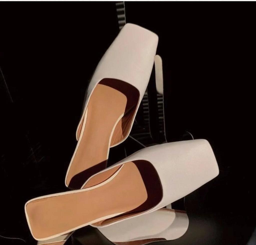 Fashion Luxury Satin Design Mules Shoes for Women Summer Sexy Square Head Strange Low Heel Slide Sandals Elegant Comfort Dress Slippers