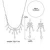 European & American Style Zircon Sunflower Necklace & Earrings Set