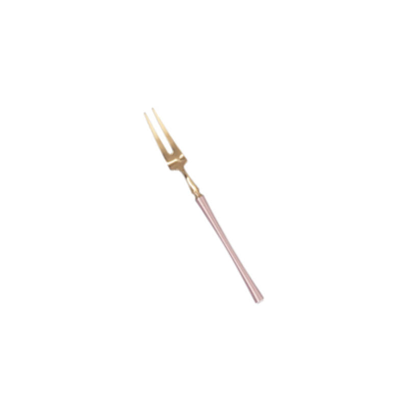 Belle Pink Gold Tea Fork Cutlery Dessert Tableware