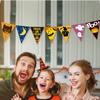 Pumpkin Halloween Birthday Flags Bat Ghost Decor Flag Funny Witch Pumpkin Pull Flags  Halloween
