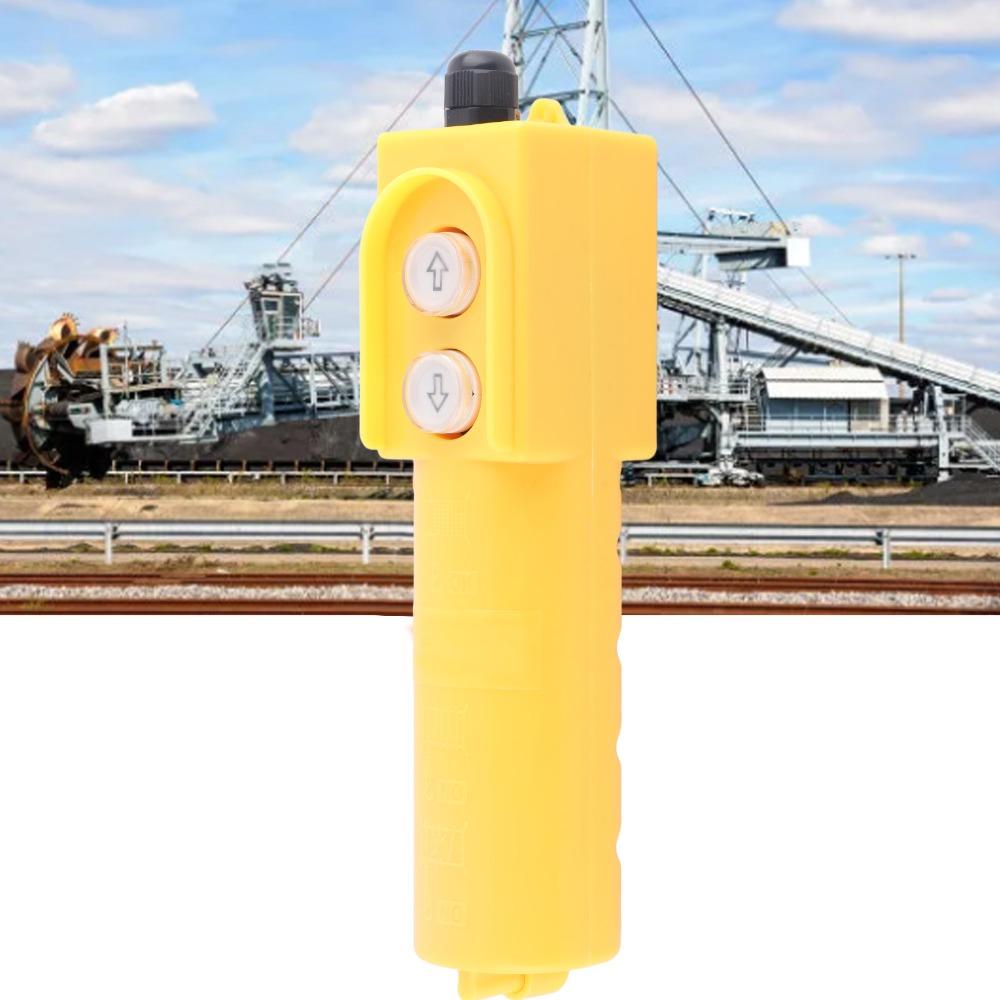COB-61DR Crane Push Button Switch 220V 50uF Electric Hoist Switch Self-Resetting Rainproof Up Down Hoist Push Button