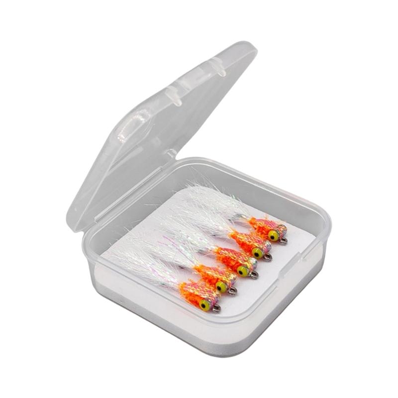 Carbon Fiber Fly Fishing Lures Realistic Hair Tail Lures With 3D Eyes & Sharply Hook For Basses Trouts & Saltwater Fish