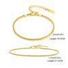 2pcs/set Thin Chain Bracelet for Men Boys,Stainless Steel Twisted Rope Chain Wristband,Adjustable Link Chains