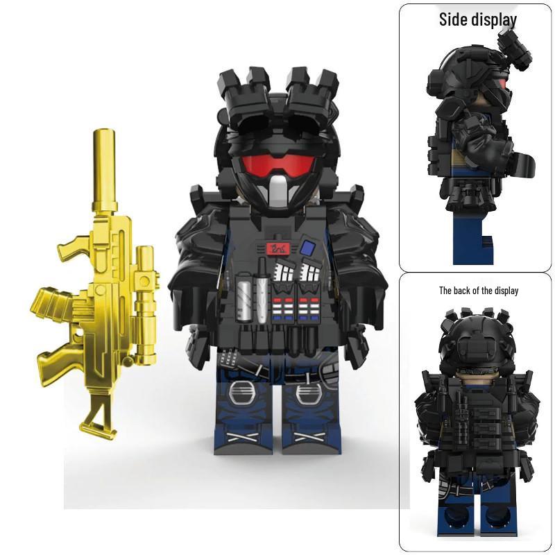 Delta Action Gold Rose Red Wolf Iron Mask Judge Weilon GTI Agent Military Block Figure Toy