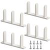 4pcs with Screws Sliding Closet Door Floor Guide Rounded Corner Universal Closet Door Hardware Wear-resistance