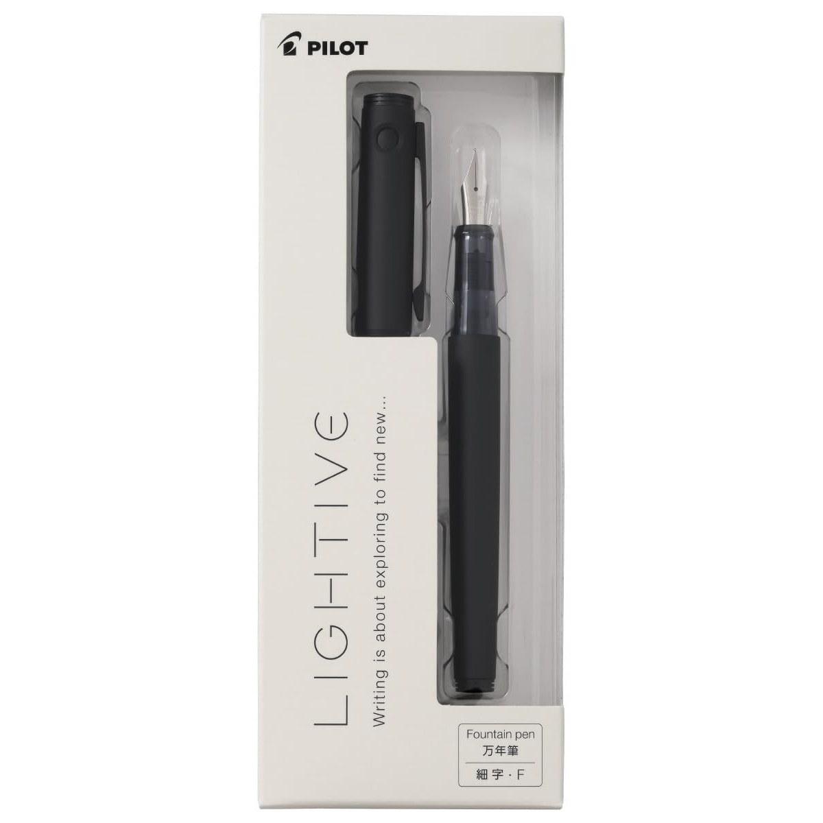 Pilot Fountain Pen Litive Lightweight Cartridge Type Fine Point (F) Matte Black PFLT1MBF