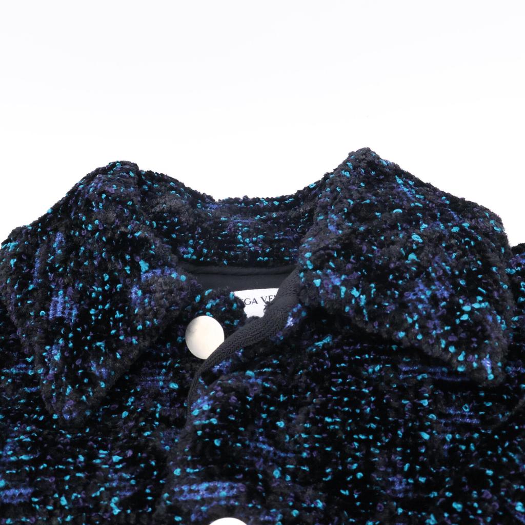 Bottega Veneta Black/Blue 686158 Chenille Blue Jacket Jacket 38 Black / blueUsed