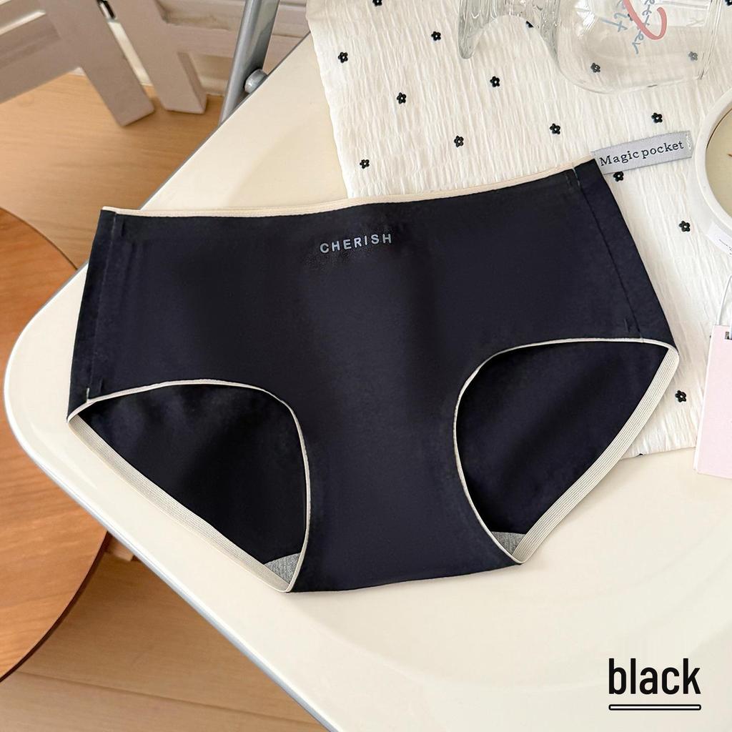 Japanska Söta Sömlösa Damunderkläder i Bomull med Färgblock och Andningsförmåga, Triangelformade