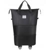 Unisex Expandable Large-Capacity Travel Duffel Bag with Wheels, Foldable Boarding Luggage for Business Trips and Shopping.