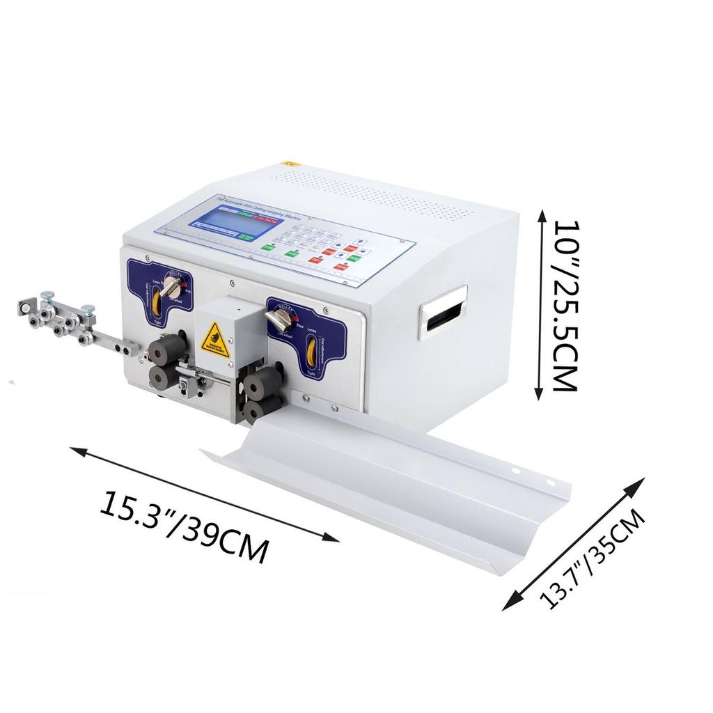 Automatic Wire Stripper Machine 300V, Computerized Wire Stripping and Peeling Machine, Wire Stripping Tool with Straightener and Collection Plate for