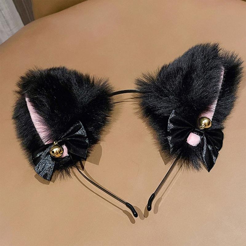 Animal Fox Cats Dog Ears Shape Headband and Choker Halloween Cosplay Costume Party Accessories for Adult and Children