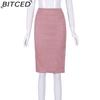 BITCED Women's Fashion Casual Solid Color Print Summer Spring Skirt