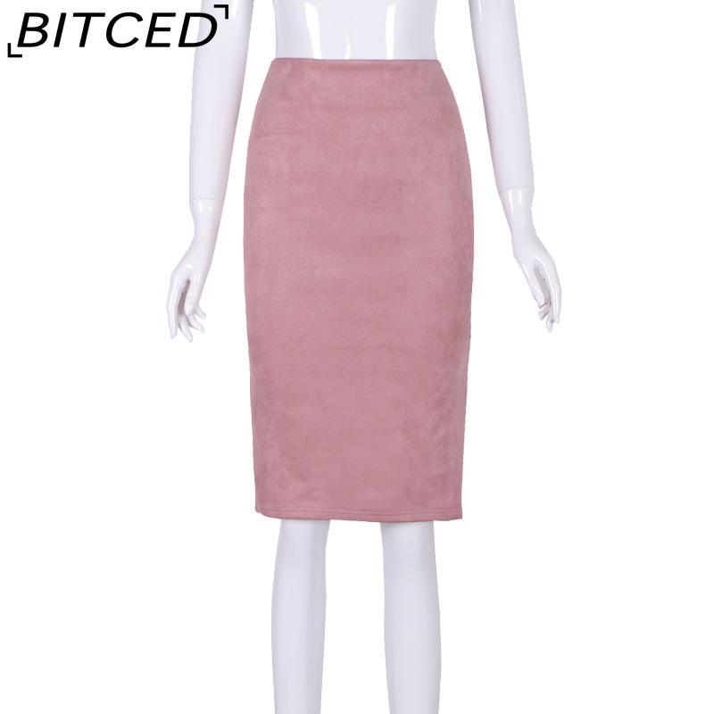 BITCED Women's Fashion Casual Solid Color Print Summer Spring Skirt
