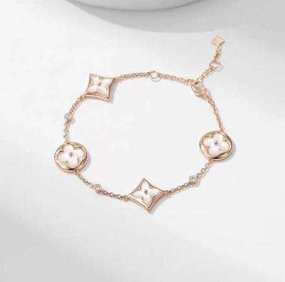 High Version Seiko Donkey House Rhombus Fritillary Necklace Four-flower Four-leaf Clover Five-flower Bracelet Donkey House Bracelet