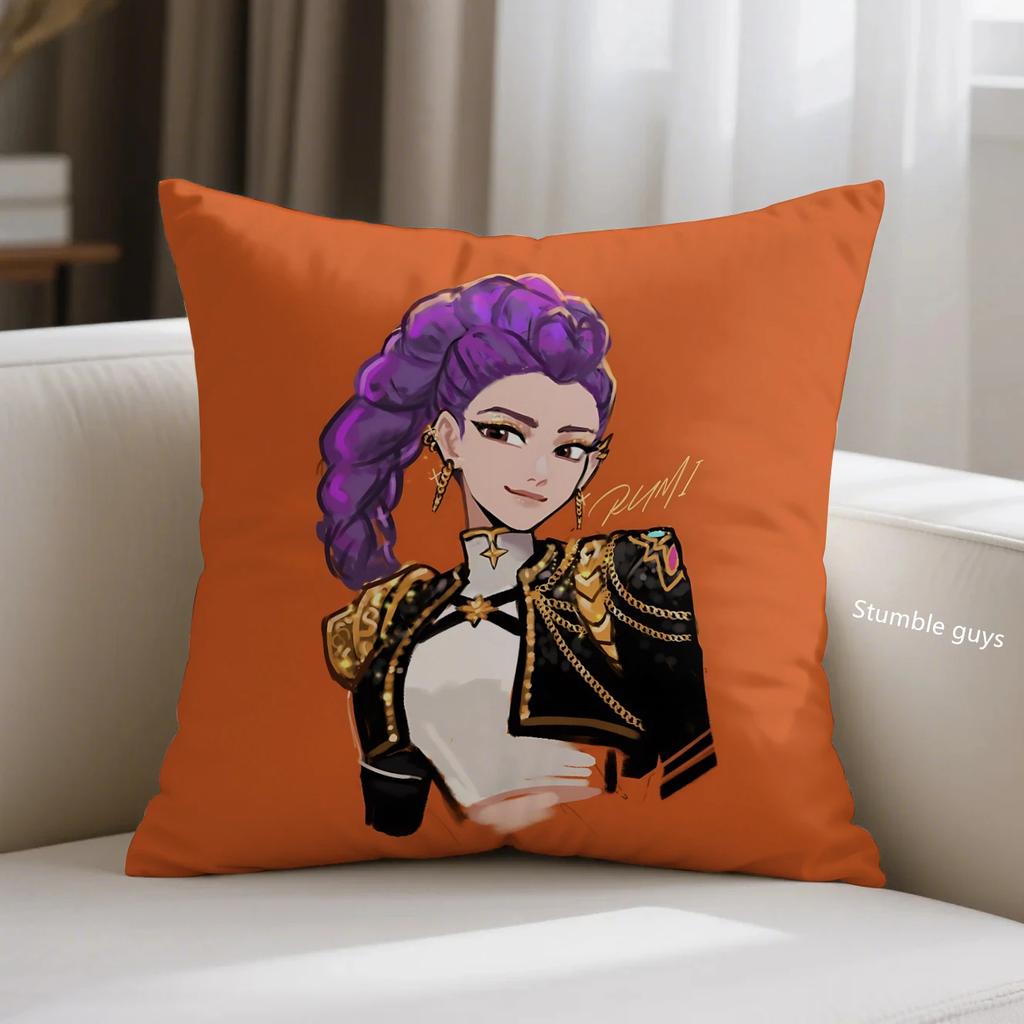 Kpop Anime Demon Hunters Pillowcase Sofa Cushion Cover Decor