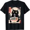 Kawaii Cat Eating Ramen Noodles Funny Anime Gift Girls Teens Gift Unisex T-Shirt