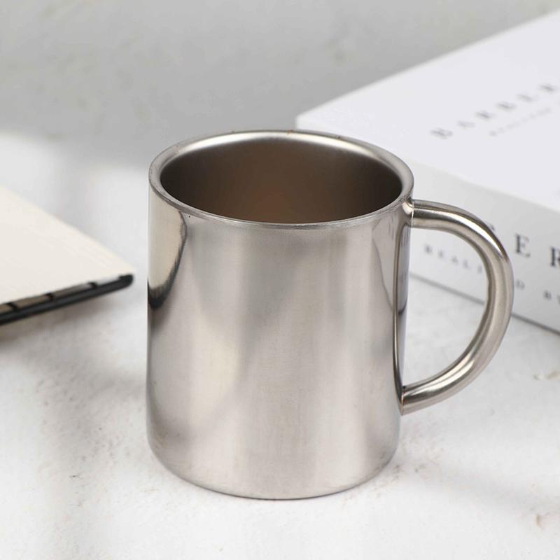 Double Wall 304 Stainless Steel Coffee Mug Without Lid Portable Cup Travel Tumbler Jug Children'S Milk Tea Cups Office Water Mug
