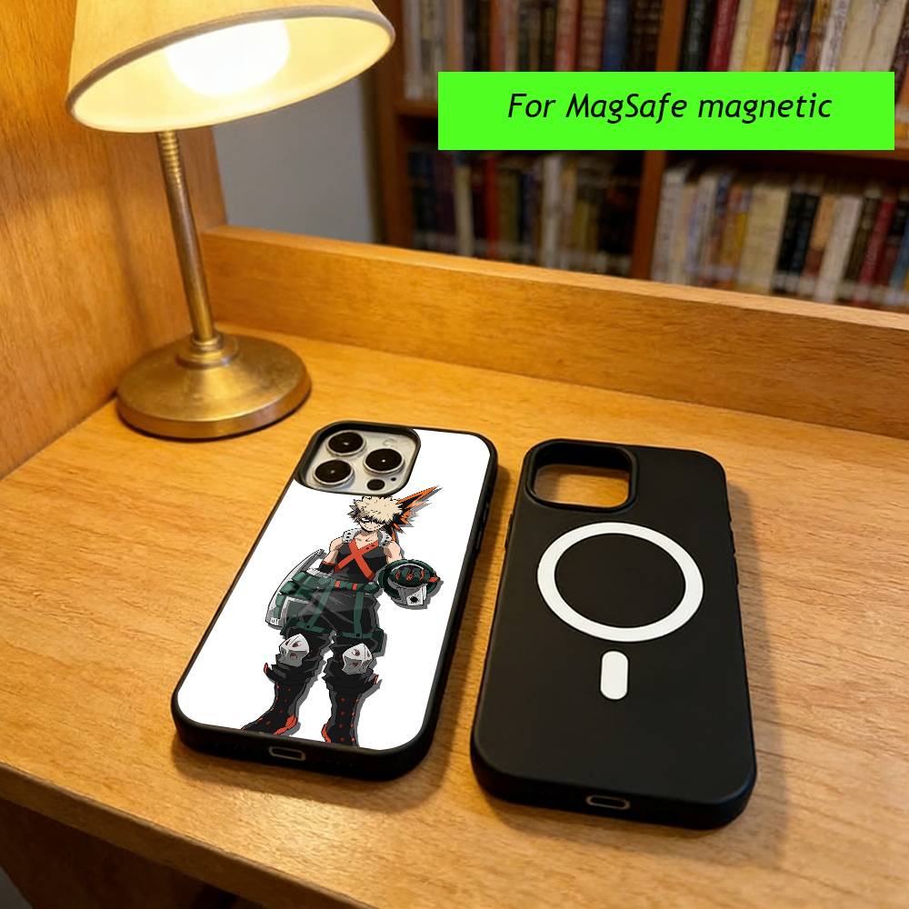 Anime My Hero Academia Phone Case For iPhone17,16,15,14,13,12,11 Plus,Pro Magnetic For Magsafe Wireless Charging